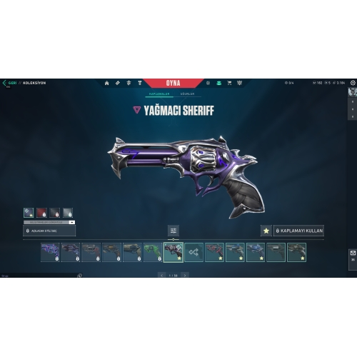  91 skinli valorant hesabı